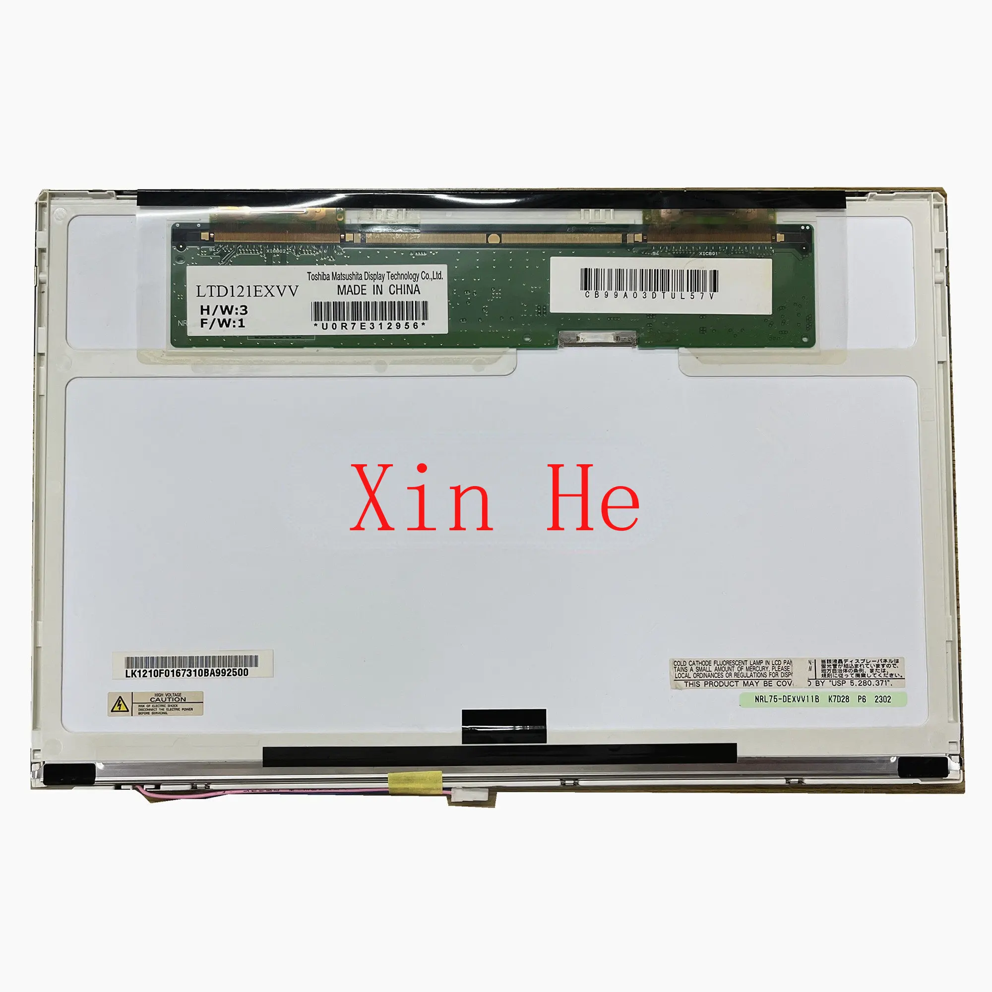 

12.1'' LTD121EXVV fit LTN121AT02 LTN121W1-L03 B121EW03 V.0 N121I3-L01 LTN121AT01 LTD121EXEV 20PIN XJ Laptop LCD Screen