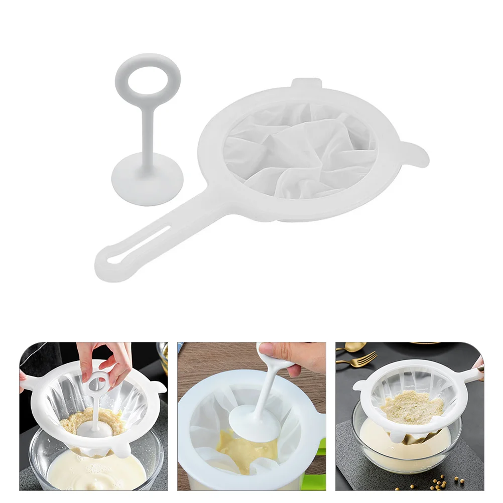 

Soy Milk Filter Set Yogurt Mesh Strainer Food Fine for Kitchen Juice Juicing Pp