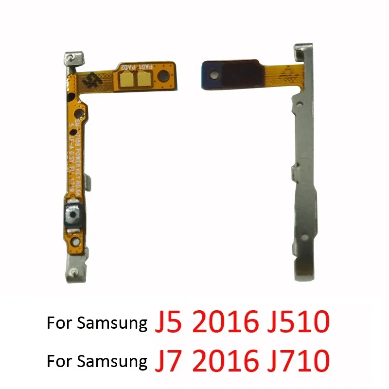 20 Sets For Samsung Galaxy J5 J7 Metal 2016 J510 J710 J510F J710F Phone New On Off Side Key Volume Power Button Flex Cable