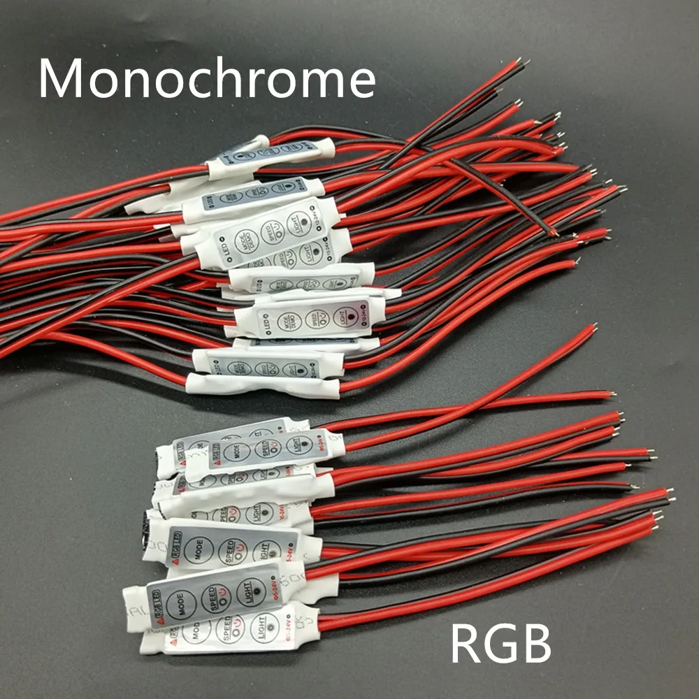 5-24V Mini 3 Keys Single Color LED Controller Brightness Dimmer for LED 3528 5050 Strip Light