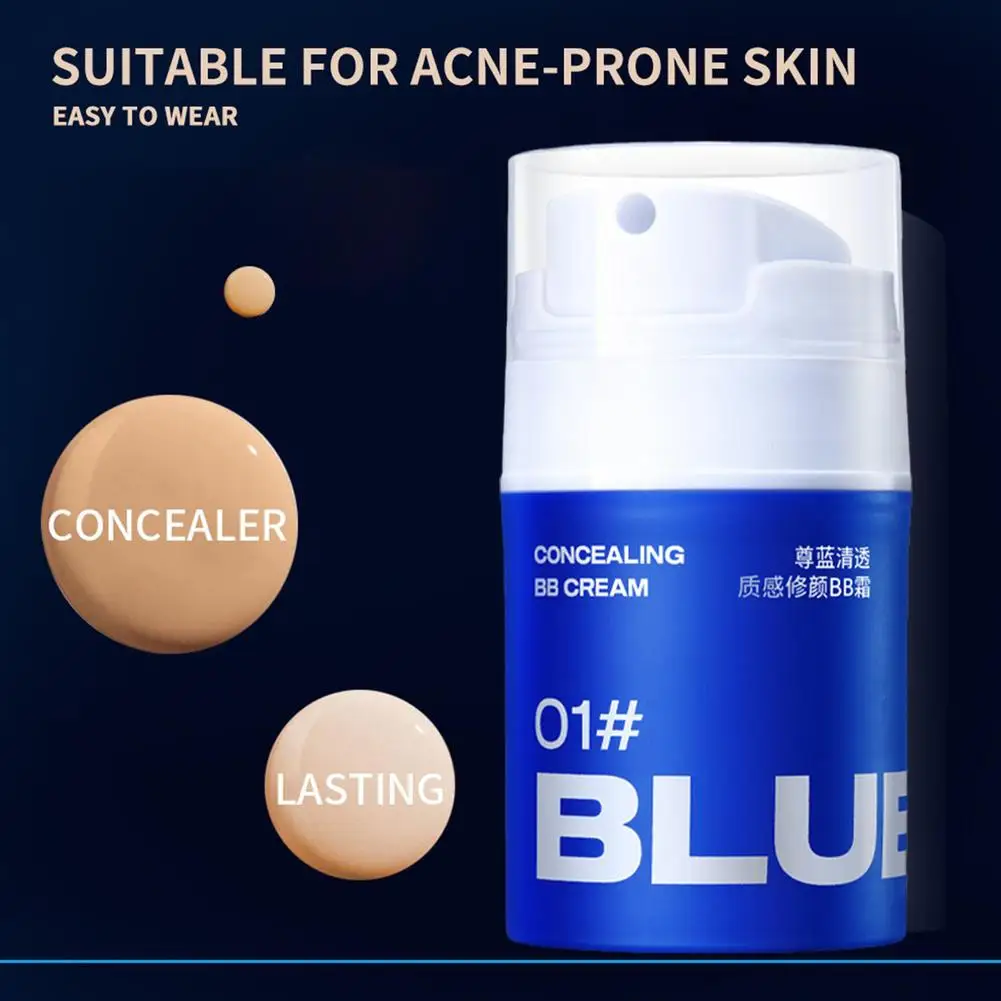 Fond de teint éclaircissant longue durée pour le visage, crème hydratante et nourrissante pour hommes, fond de teint correcteur, crème hydratante et éclaircissante, soin de la peau, 50g, haut de gamme