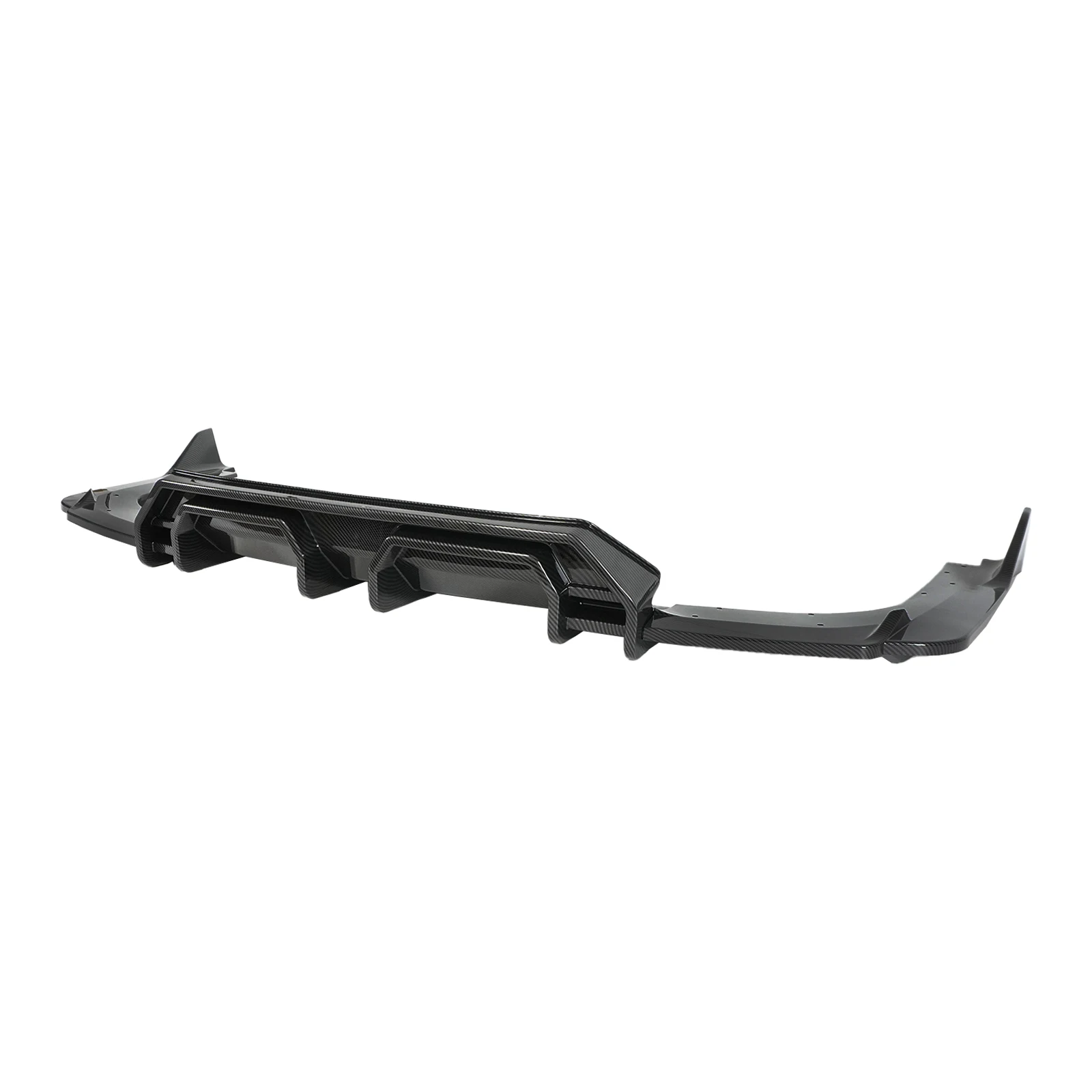For KIA Stinger 2018-2021 Rear Bumper Diffuser Ad Style Glossy Black Carbon Fiber Painted Car Accessories Body Kit Diffuser view 3