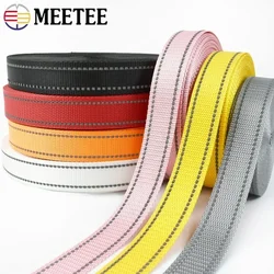 5/10Meters 25mm Reflective Polyester Webbing Nylon Backpack Strap Belt Tape Pet Collar Ribbon Band Binding DIY Sewing Accessory