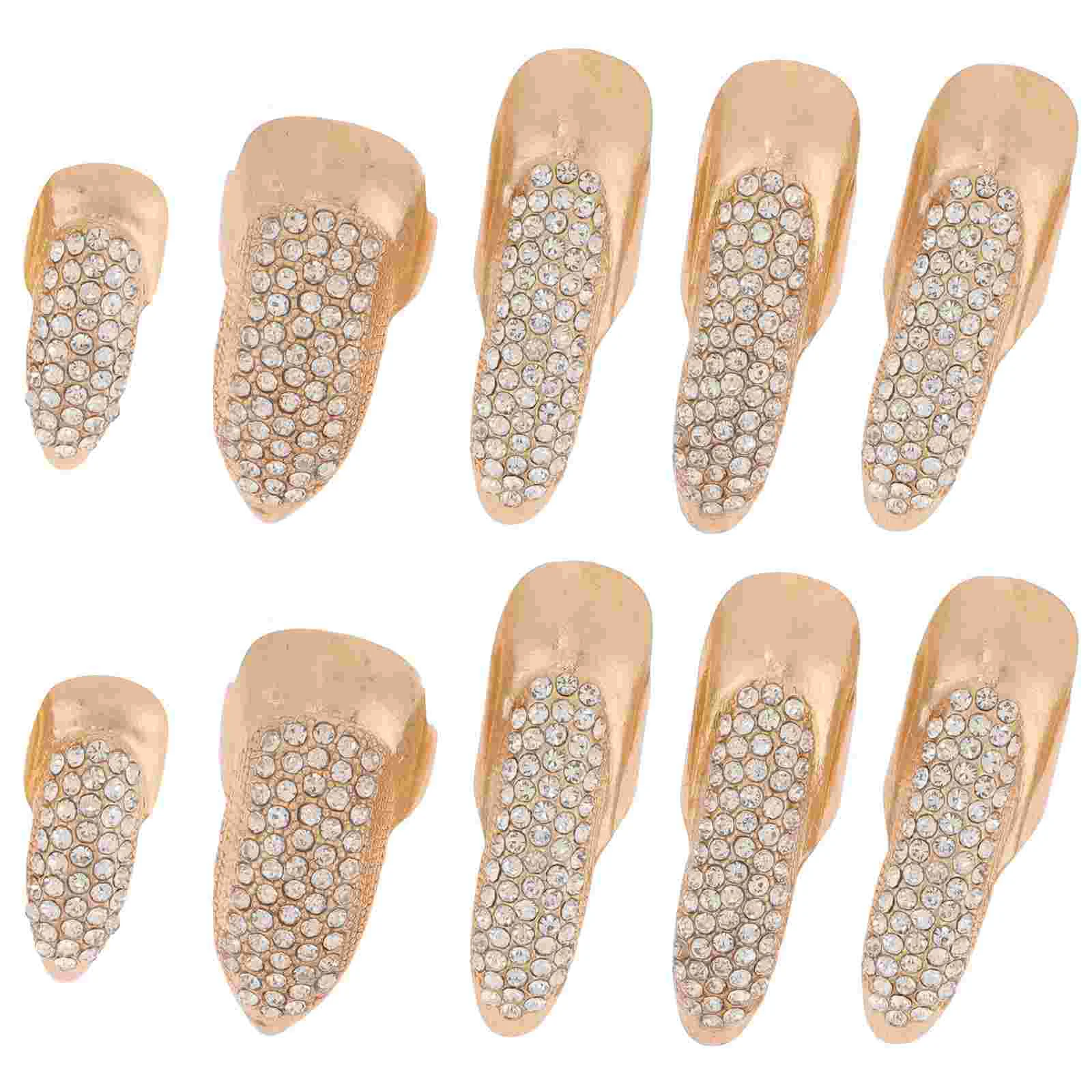 

10 Pcs European and Claw Nail Kit Ring False Zinc Alloy Halloween