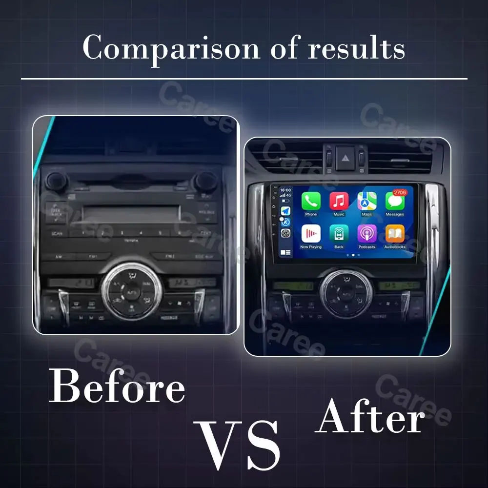 Carplay Auto For Toyota Reiz Mark X 2010 2011 2012 - 2015 Android Auto Radio 5G Wifi Car Multimedia GPS Navigation Screen No dvd