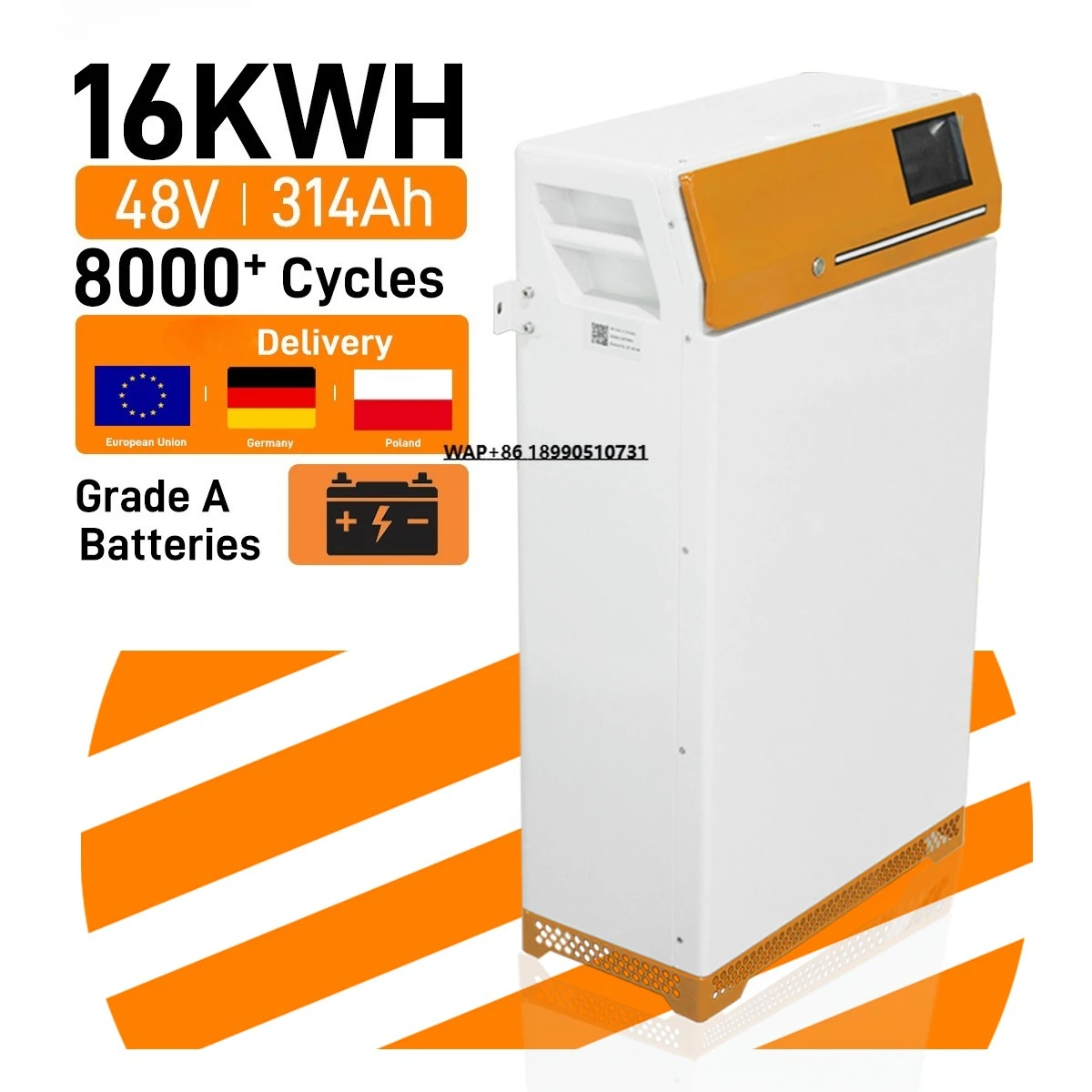 

EU Stock 5KWh 15kWh 17kWh 51.2V 100Ah 340Ah Lithium Ion Battery Solar Energy Storage Battery High Capacity LiFePO4 Battery