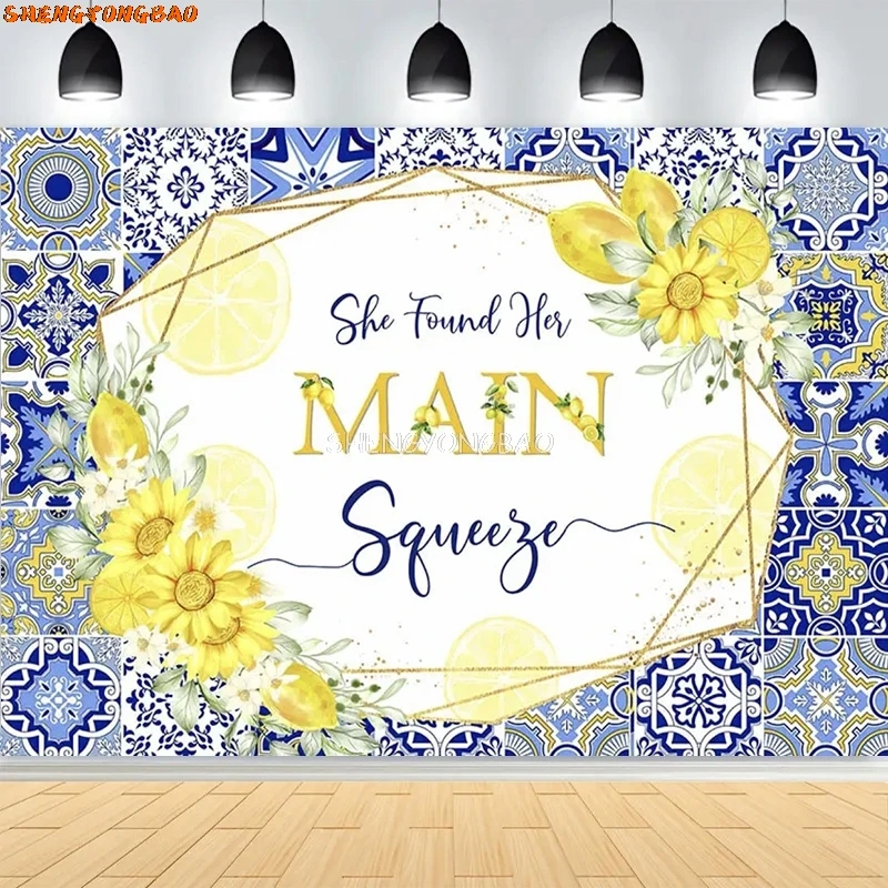 الأزرق سيراميك الليمون خلفيات للتصوير الفوتوغرافي الدعائم استحمام الطفل حفلة عيد ميلاد العروس الزفاف استوديو الصور خلفية OB-01