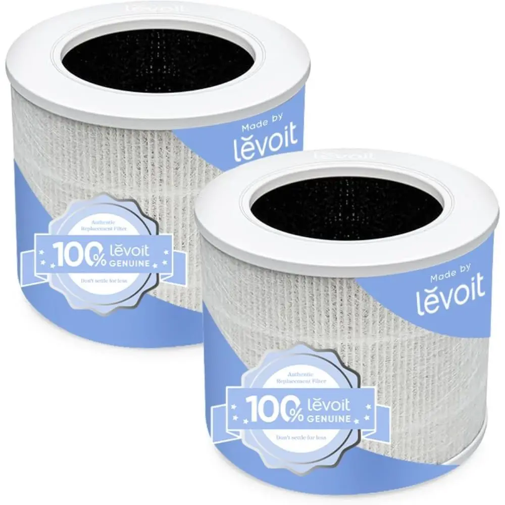 

Mini HEPA Replacement Filters, 2-Pack, White, for Sleep Mode, Removes Smoke, Odor, Allergens, Pollen