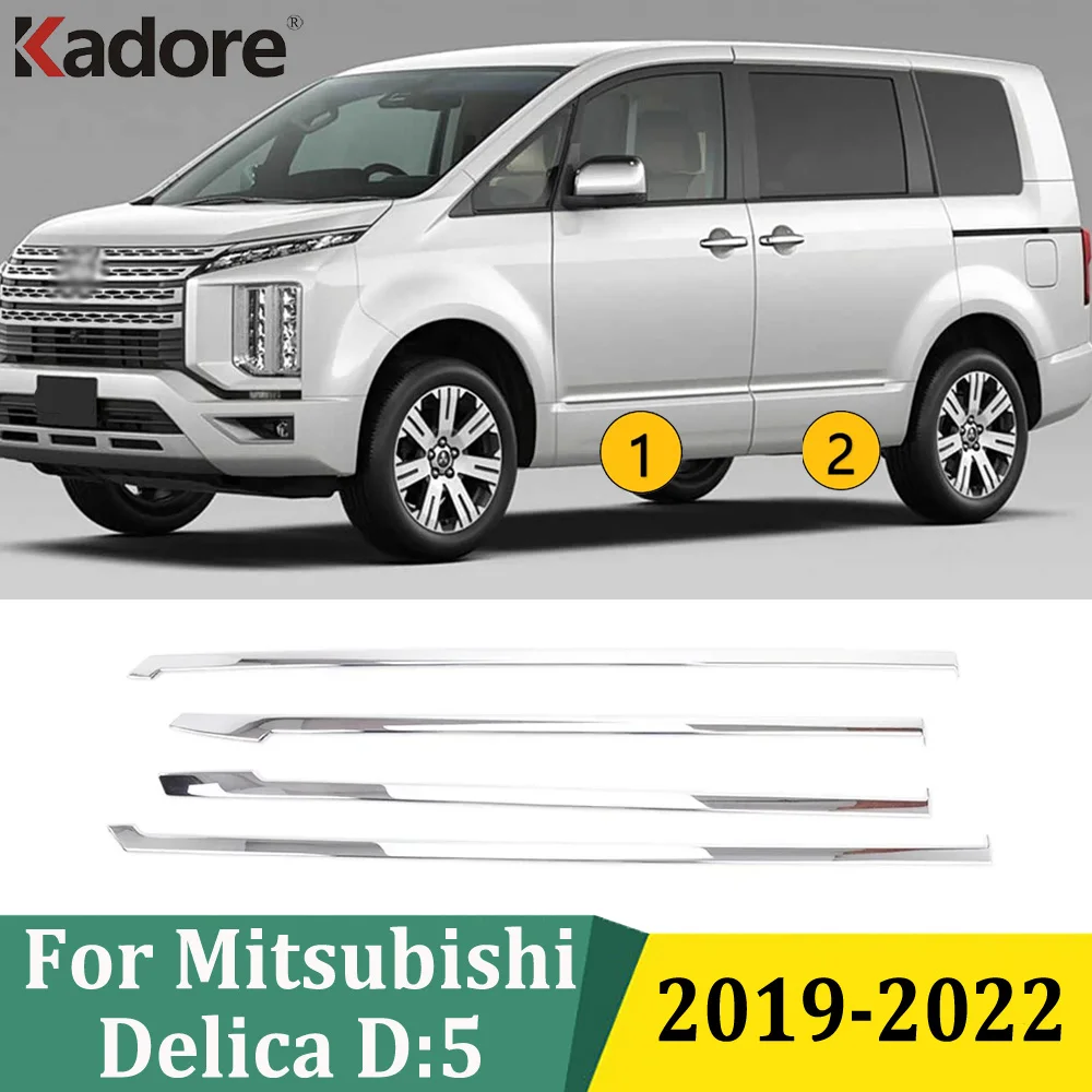 

For Mitsubishi Delica D:5 2019 2020 2021 2022 ABS Chrome Side Door Body Molding Protector Trim Car-styling Exterior Accessories