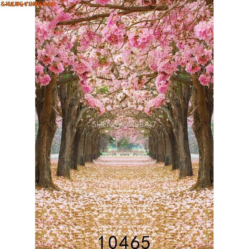 SHENGYONGBAO Thin Cloth Valentine Day Photography Backdrops Prop Love Heart Rose Wooden Floor Photo Studio Background  QQ-01