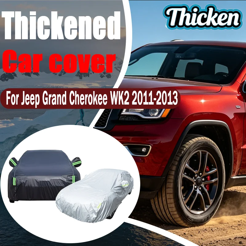 For Jeep Grand Cherokee WK2 2011-2013 Full Car Covers Oxford Fabric, Anti-UV Sunshade, Waterproof Snowproof Dustproof Accessor