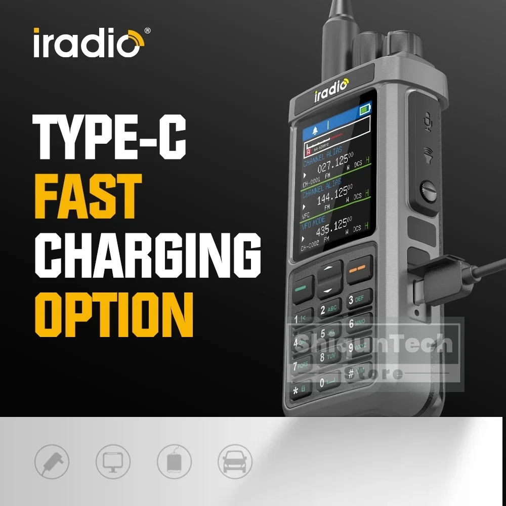 Iradio UV-98 PLUS GPS Air Band 10W جهاز اتصال لاسلكي عبر النطاق مكرر HF AM FM USB LSB CW CB SW MW LW SSB DTMF على الموجات القصيرة HamRadio