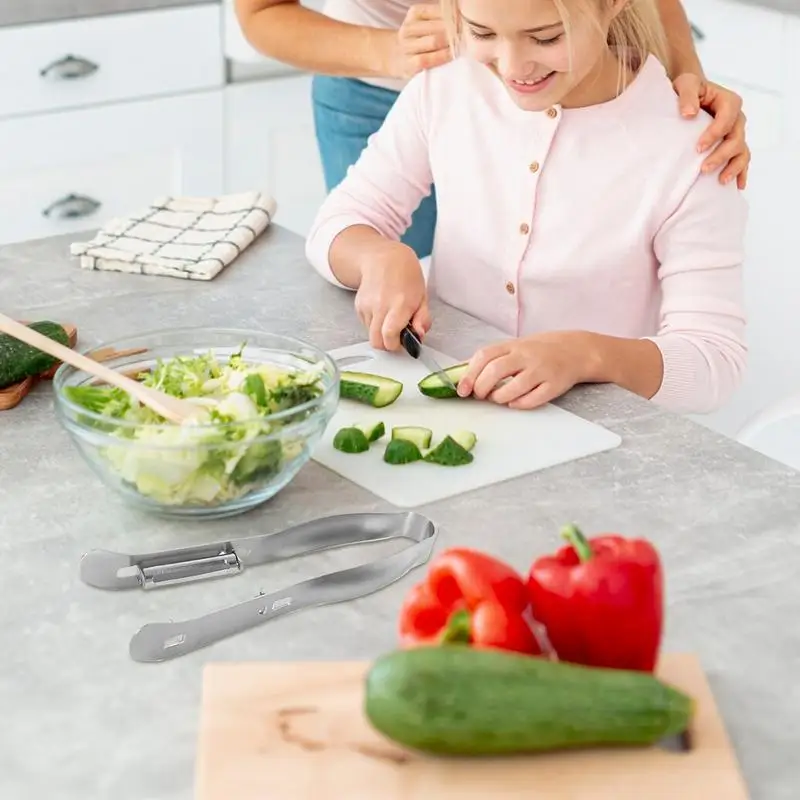 Peladores para cocina, pelador de maíz de doble cara de acero inoxidable con mango, accesorios de cocina para preparación de alimentos, jugo, fabricación de ensaladas