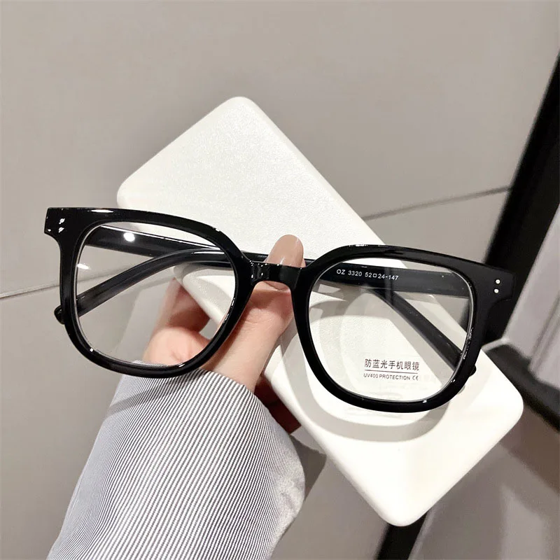 Korean Style Male Eyeglasses Square Shape Vintage Trendy Eyeglass Frames Women High Quality Men Glasses