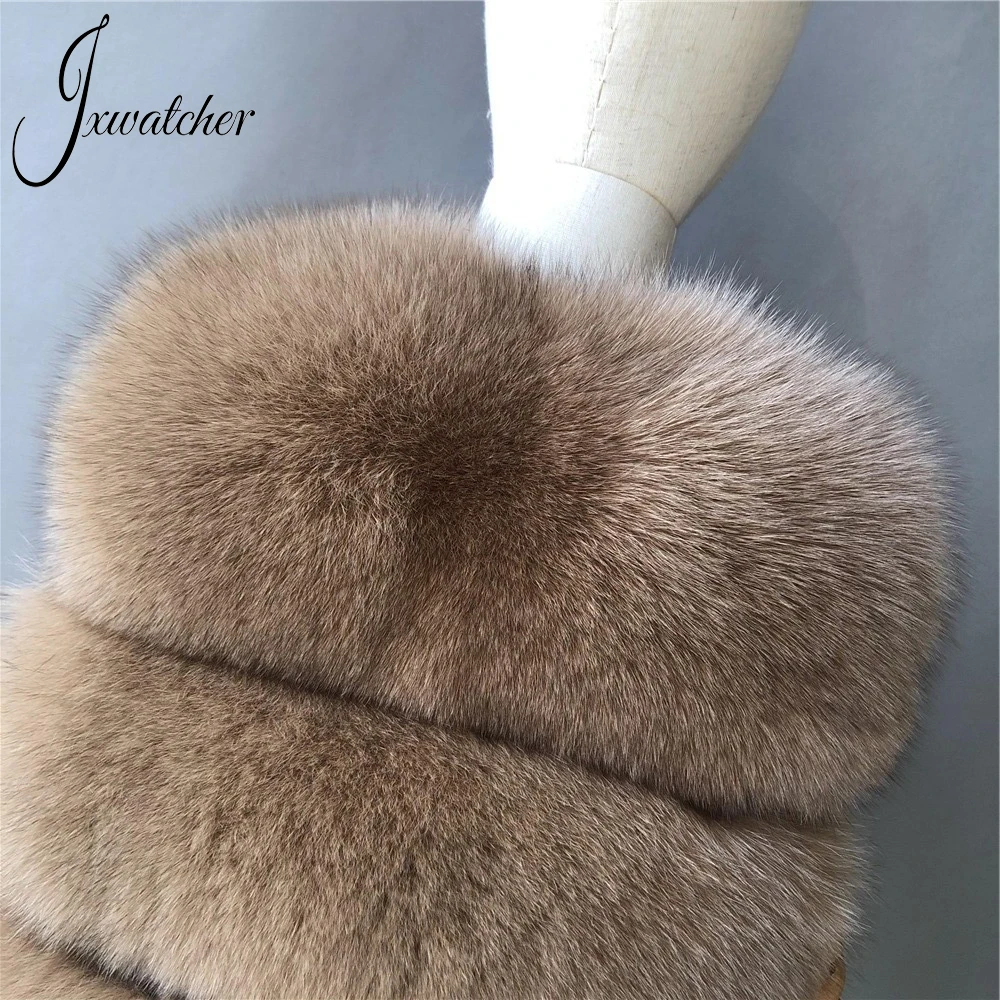 Jxwatcher Kids Real Fox Fur Vest Classic Autumn Winter Fashoin Keep Warm Child Fluffy Fur Sleeveless Coat 2022 New Arrival