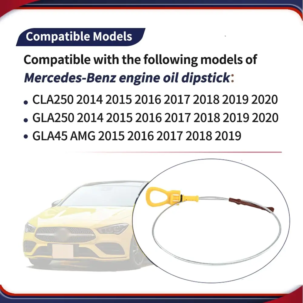 Engine Oil Dipstick 2700104101 Compatible with Mercedes-Benz CLA250 GLA250 2014-2020 / GLA45 AMG 2015-2019 Measuring Rod Dip