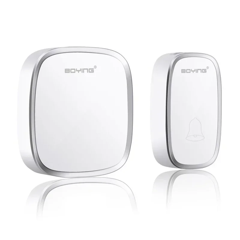 Campainha sem fio à prova d'água com botão autoalimentado, conjuntos de campainha inteligente para casa, bem-vindo ao ar livre, receptor de sinos