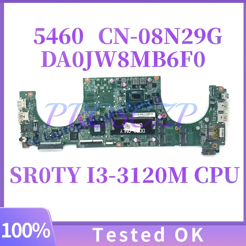 Carte mère pour ordinateur portable DELL Vostro V5460 5460 14-5460, avec processeur i3 i5-3th, GT630M 2G-GPU/UMA, 100% testée, OK, DA0JW8MB6F0