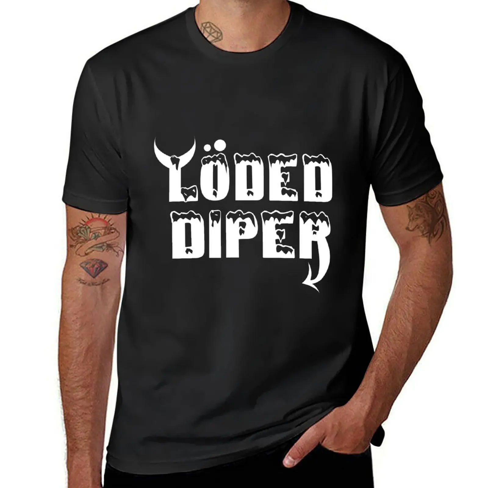 Loded Diper Essential T-Shirt customs design your own sweat graphics new edition plain black t shirts men