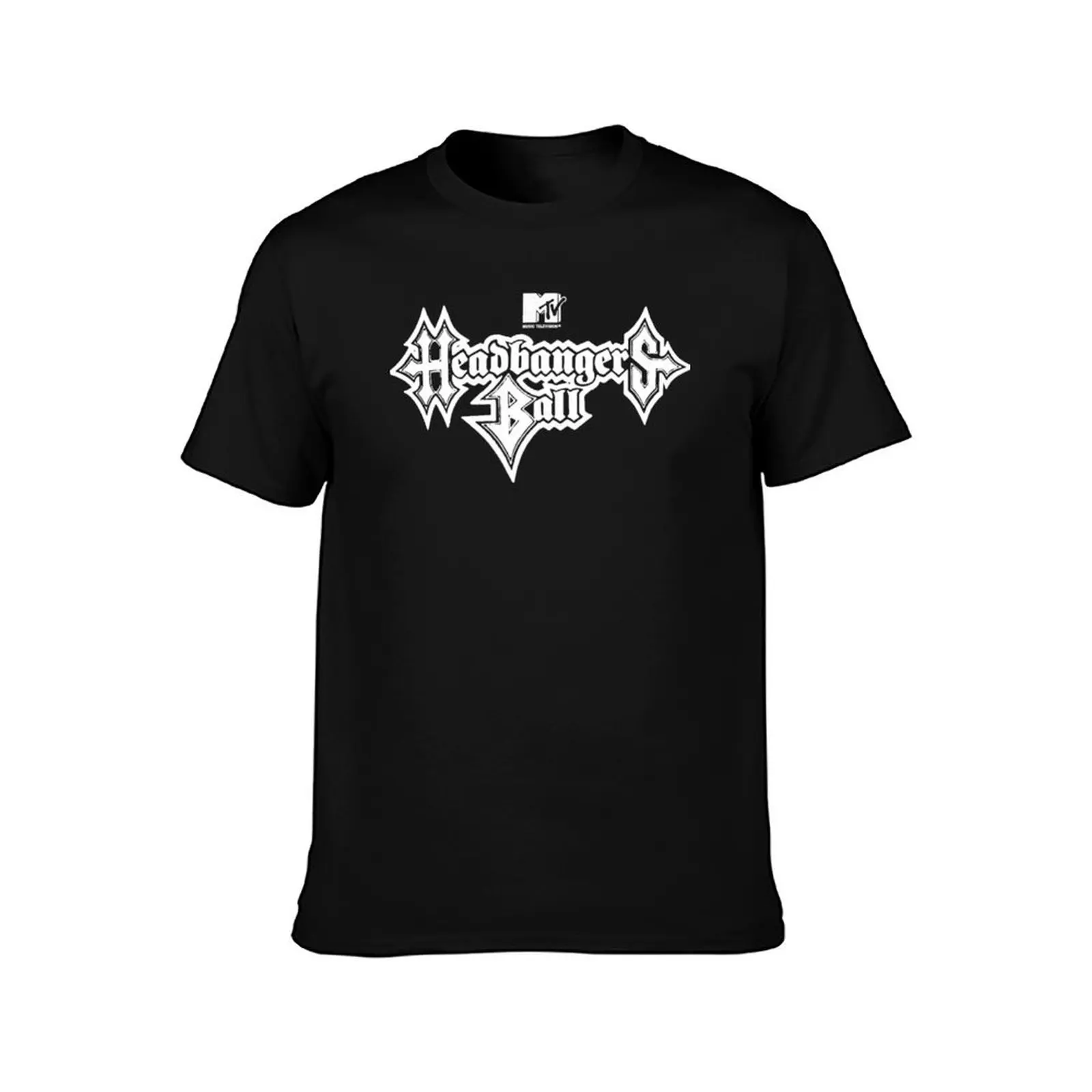 Mtv headbangers ball metal text T-Shirt football t shirt T-shirts man oversized t shirt men