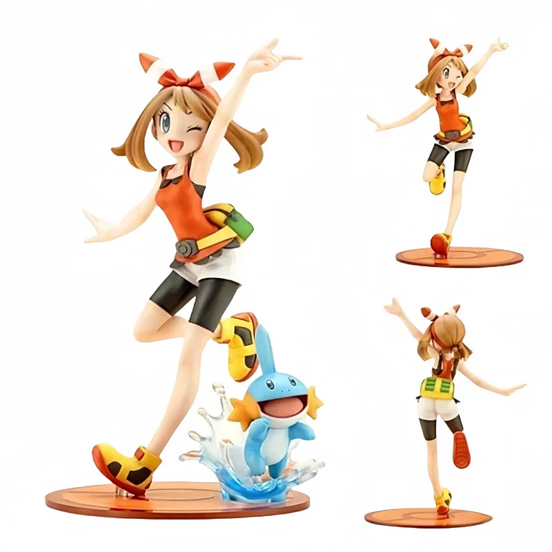 Figurines d'anime Pokemon Mudkip May, figurine d'action Kawaii, décoration de statue en PVC, jouets de collection pour enfants, cadeau d'anniversaire, nouveau, 20cm