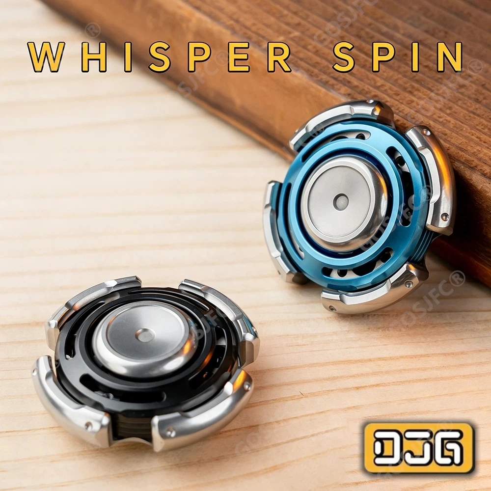 DJGEDC WHISPER SPIN Fidget Spinner Linked Tuning Fork Four-Leaf Gyro Stress Relief Toy Anxiety Relief Toy