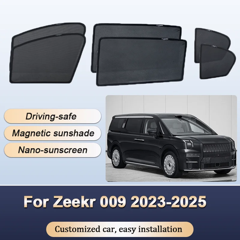

Sun Shades ForZeekr 009 2023 2024 2025 Sunshades Magnetic Privacy Protection Visor Curtains Mesh Windows Auto Accessories