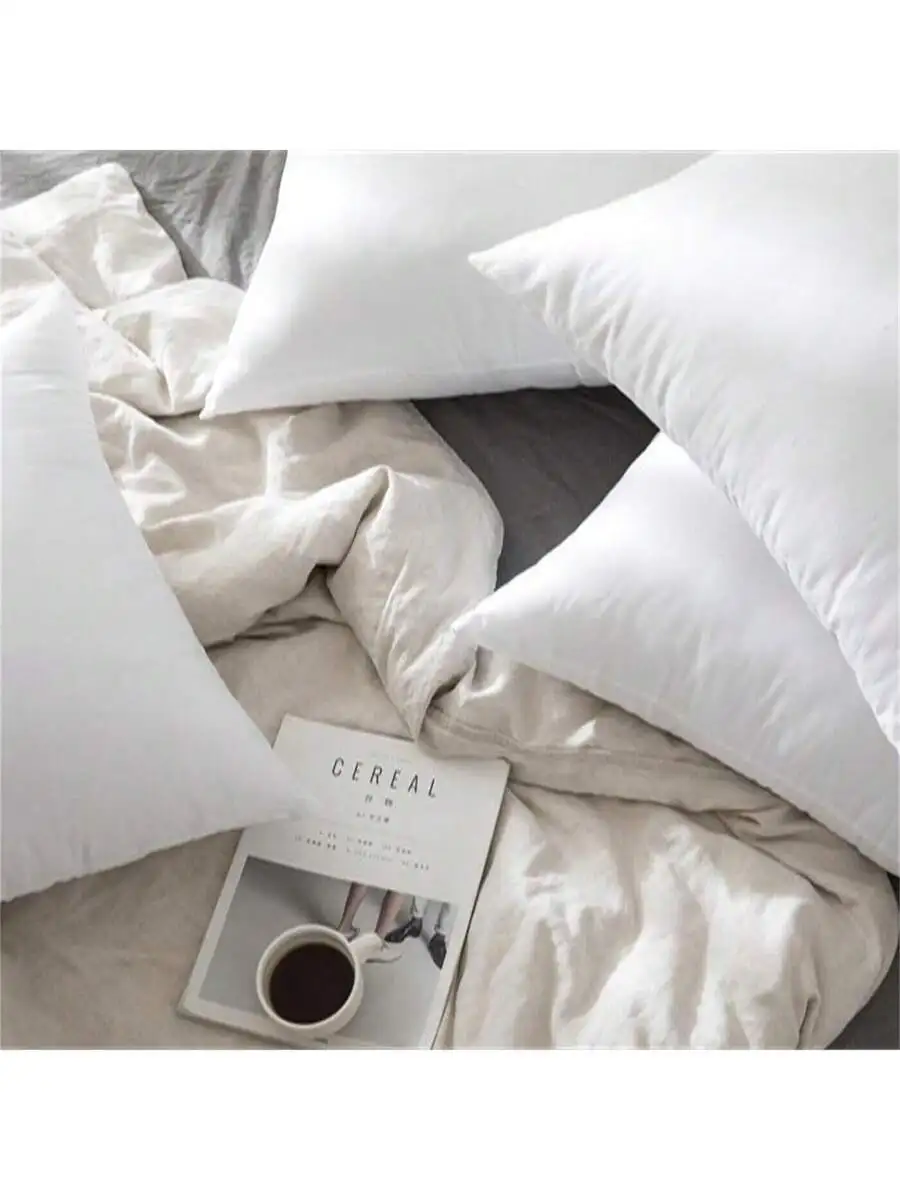 4pcs White Pillow Insert Suitable For Bed Sofa Office Car Seat Multi-Functional Pillow Core