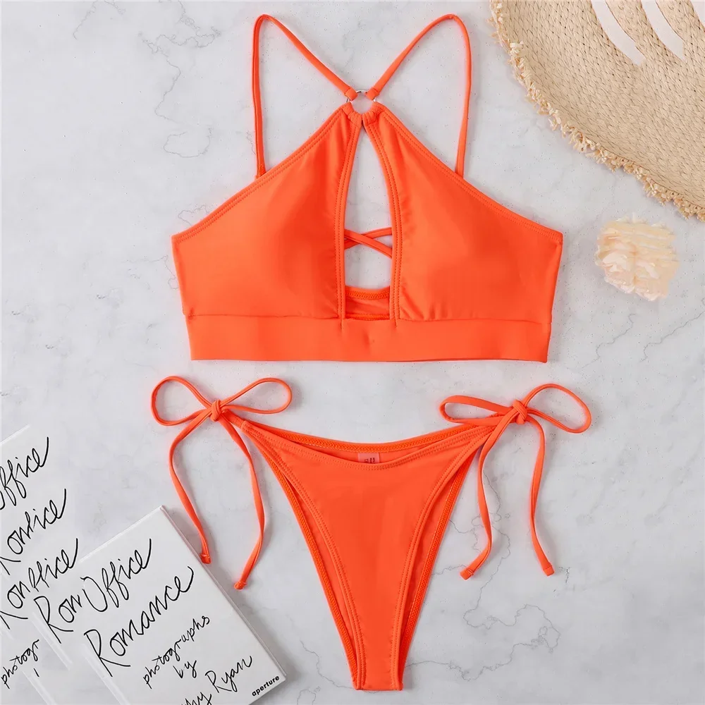 Sexy Nero Scava Fuori Costumi Da Bagno Delle Donne Perizoma Micro Bikini Set 2025 Mujer Costumi Da Bagno Femminile Taglio Alto Costume Da Bagno Biquinis Bikini