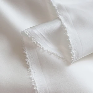 Suprimentos de costura DIY para tecido, 100% seda pura, natureza cetim branco, Shinny lenço branco, acessórios do vestuário, seda macia Charmeus, 1 m 8 principais vendas tecido seda cetim - №8