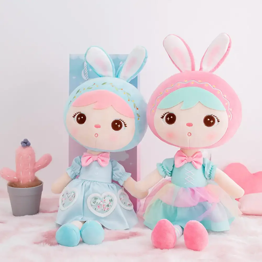 Metoo Cute Jibao Lolita Doll Plush Toys for Girls Baby Birthday Gifts Beautiful Doll with Dress Stuffed Toys for Kids Children