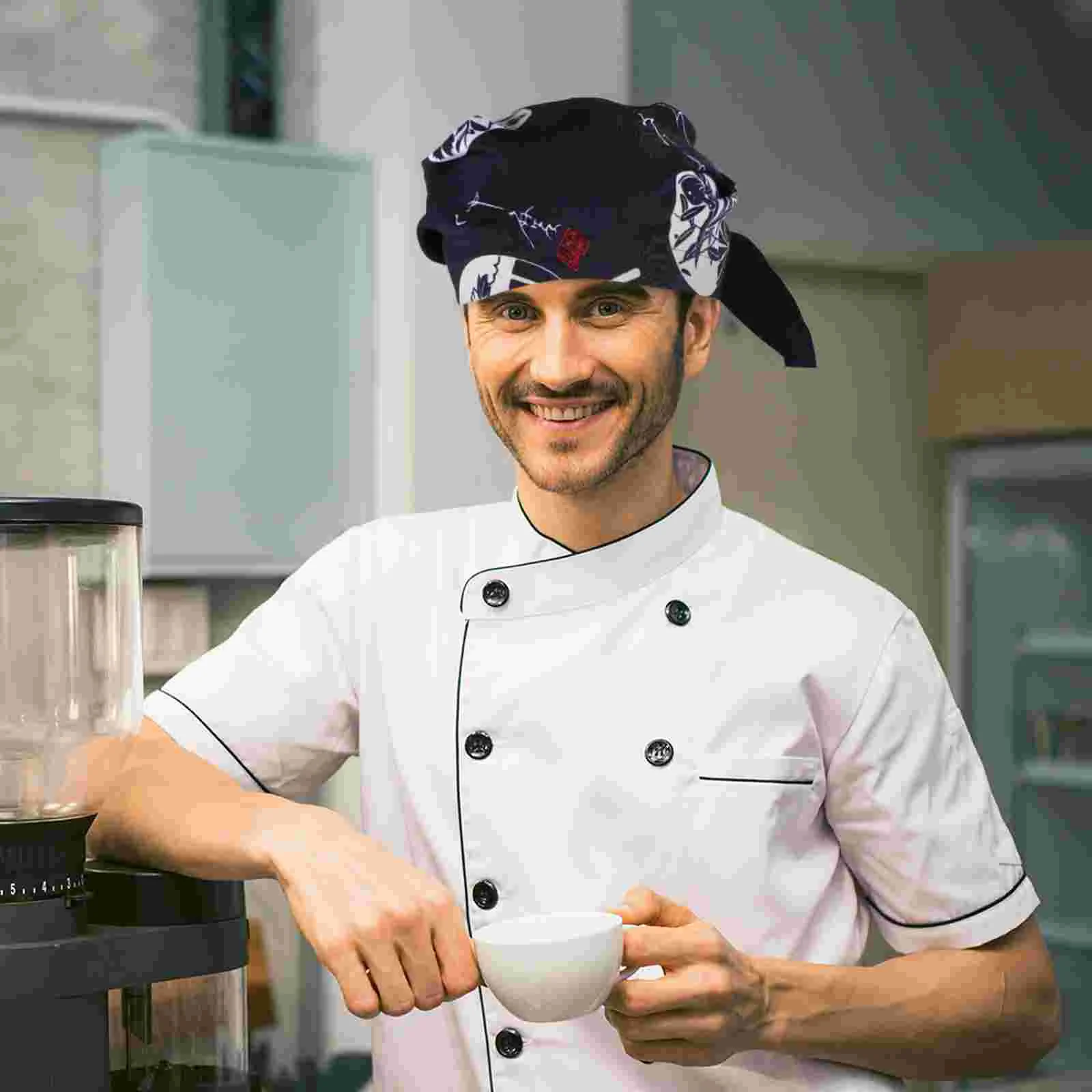 Cappello da ristorante giapponese Berretti uniformi Cucina traspirante Turbante Chef Donna Cameriere Cucina Cotone Sushi Lavoro