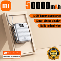 Xiaomi 120W 50000mAh Portable Power Bank High Capacity Cable Two-way Fast Charging Mini Powerbank for iPhone Samsung ﻿Huaiwei