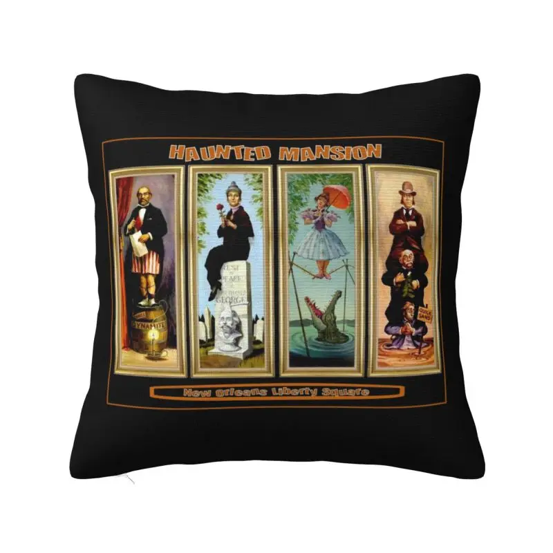 

Custom Funny Film Haunted Mansion Pillow Covers Cushion Cover Decoration Salon Square Pillowcase