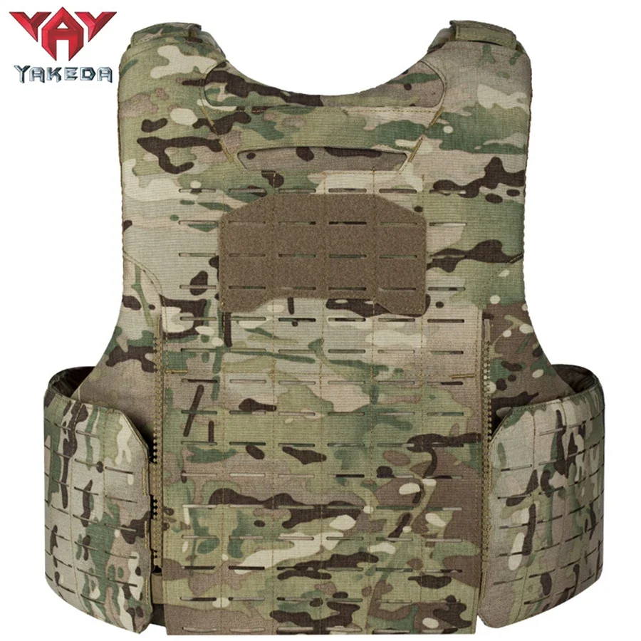 YAKEDA Quick Release Plate Carrier Tactical Vest Laser Cut PALS Hunting Protective Training Vest