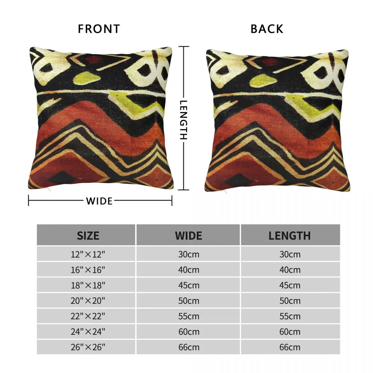 Africa Tribal Fabric Texture Square Pillowcase Polyester Linen Velvet Creative Zip Decor Pillow Case Sofa Seater Cushion Cover