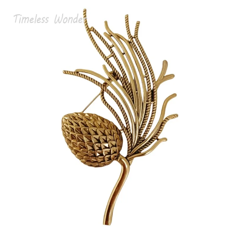 

Timeless Wonder Retro Geo Fruit Outline Brooch Pins for Gown Women Designer Jewelry Runway Rare Luxury Gift Top Rare Cute 5247