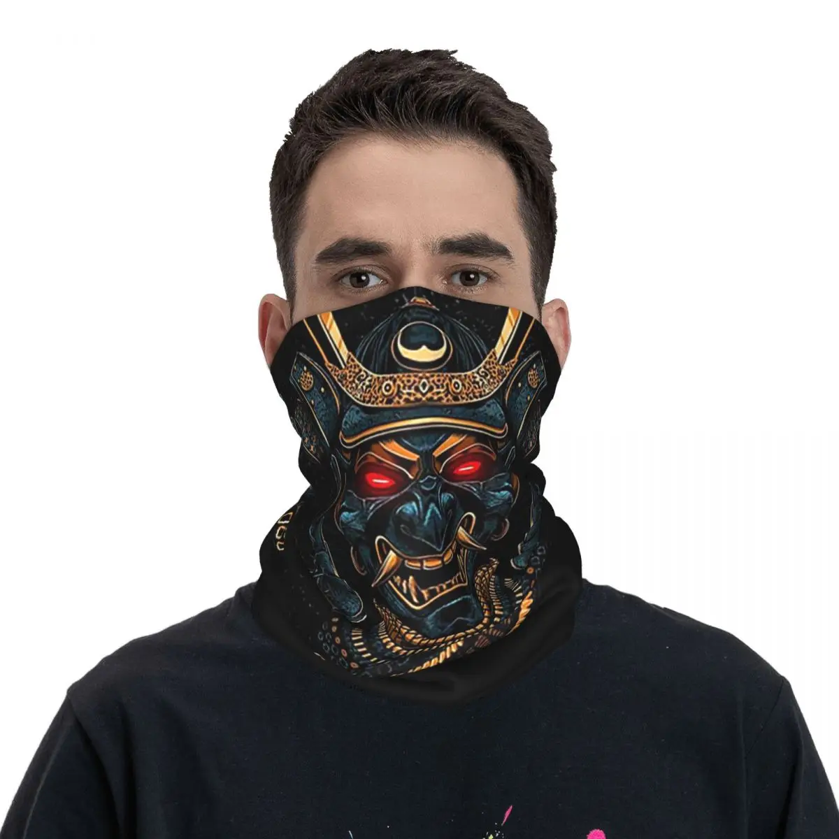 Awesome Samurai Gold Bandana Neck Cover Printed Magic Scarf Multi-use FaceMask Outdoor Sports Unisex Adult Winter