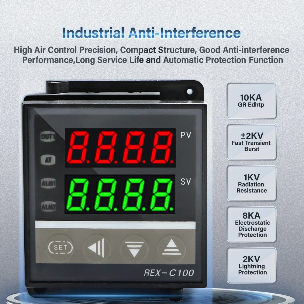 REX-C100 PID Intelligent Temperature Controller Universal REX-C100 Thermostat SSR Relay output Universal K PT100 J Type Input