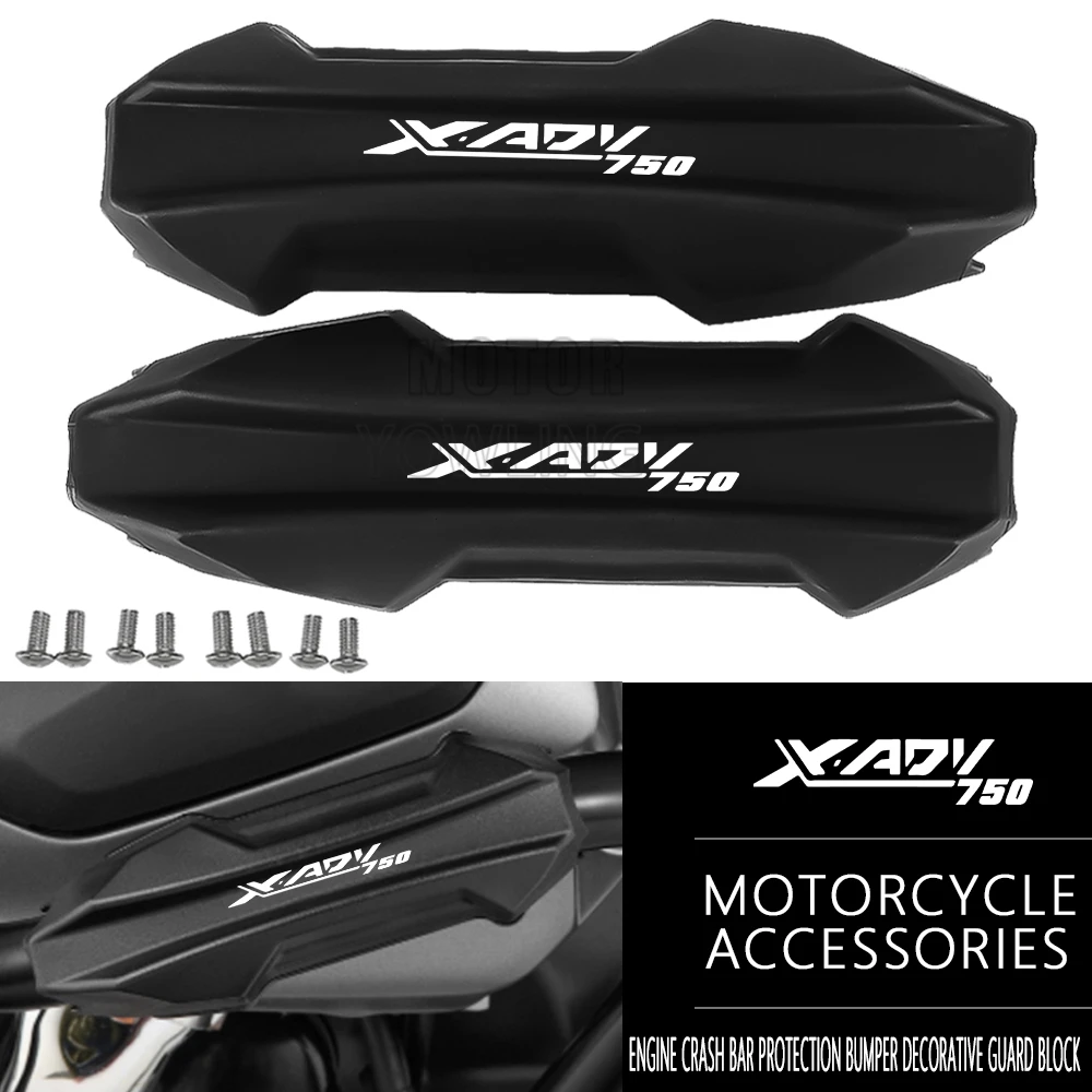 Motorrad-Sturzbügel Motorschutzblock 25mm Crash Bar Dekorativ für Honda X-ADV750 XADV 750 X ADV 2017-2024 2025 2026