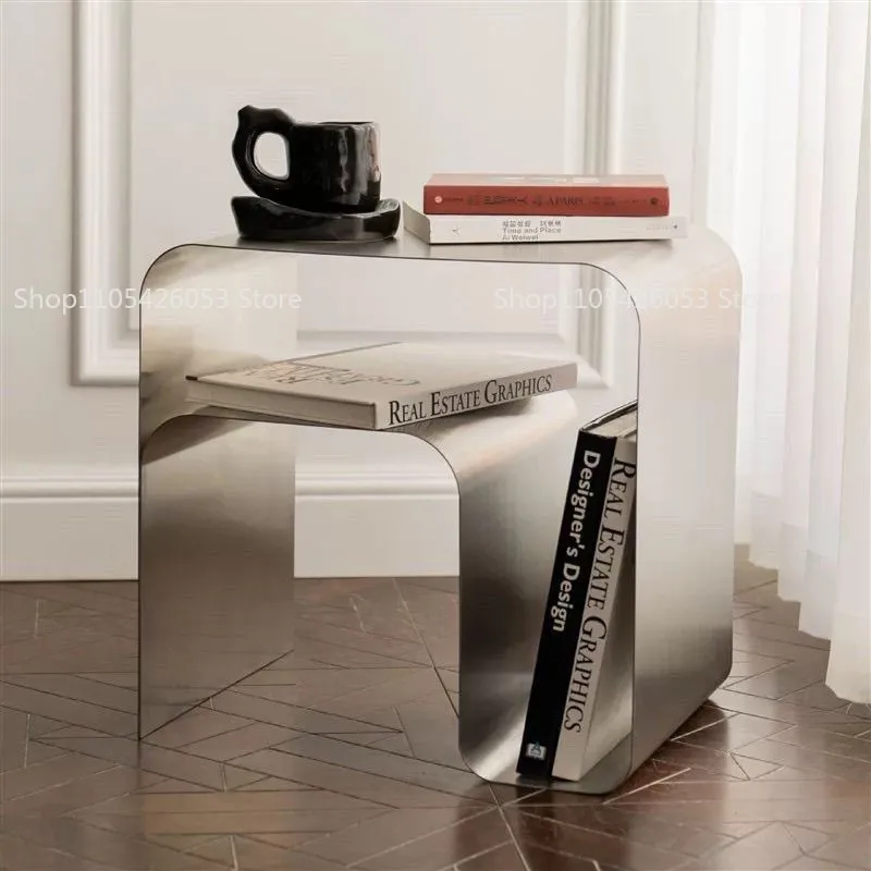 Medieval, Bauhaus, Stainless Steel, Side Table, Creative, Bedside, Storage, Table, Modern, Home, Sofa, Corner Table, Shelf