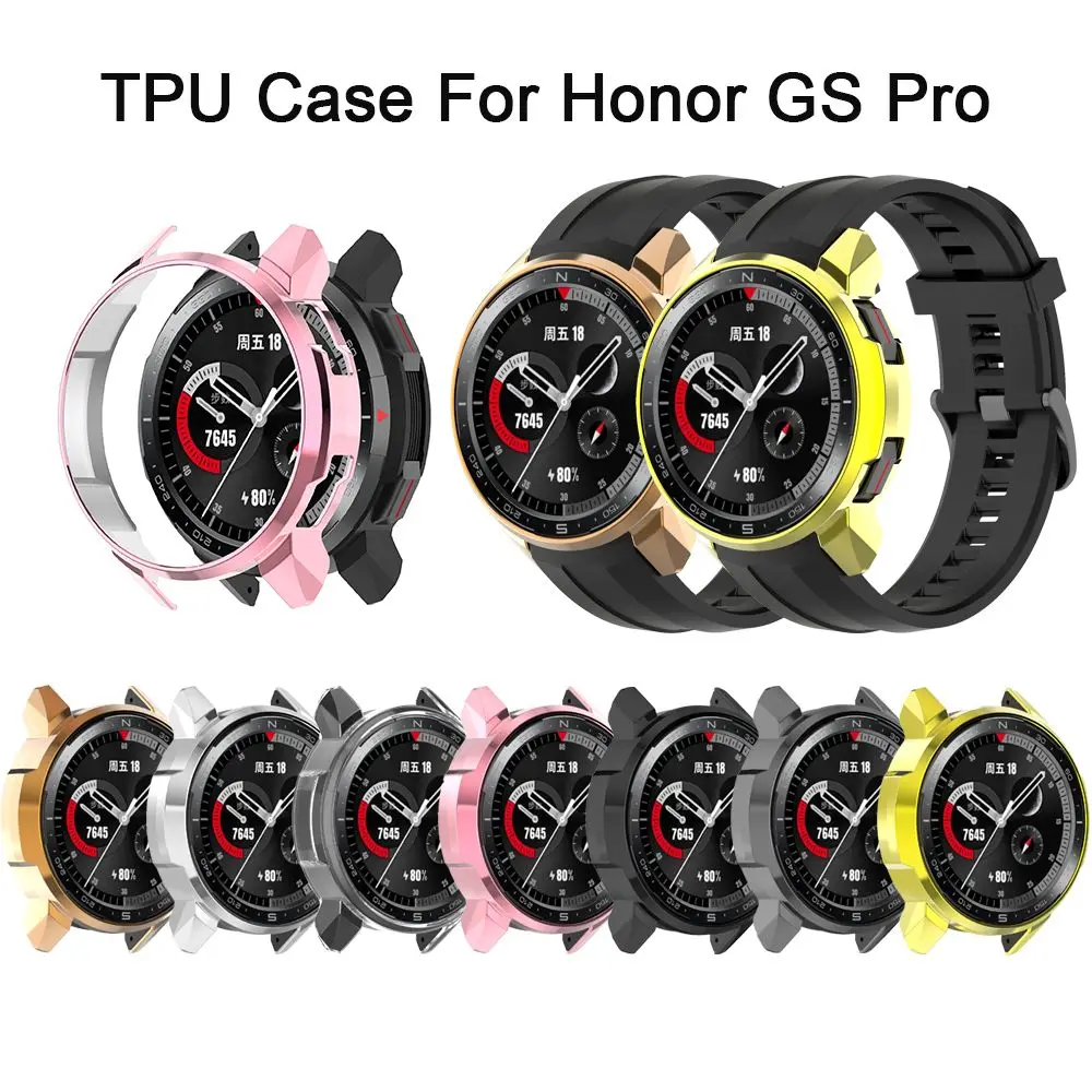 Carcasa protectora de marco de reloj inteligente, cubierta protectora de PC chapada para Honor Watch GS Pro, nueva