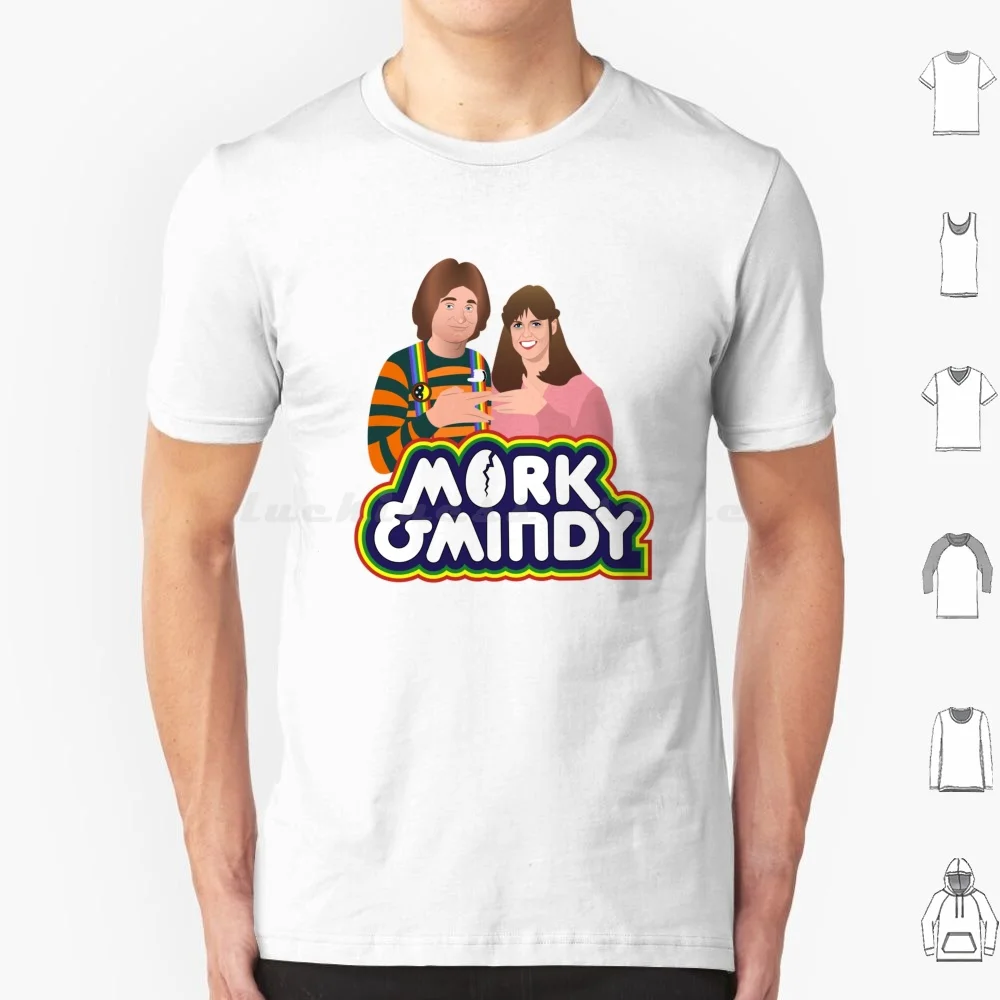 Camiseta de algodón Mork y Mindy para hombre y mujer, estampado DIY, Mork y Mindy, Mork de Ork Planet, Ork Extraterrestrial, Robin
