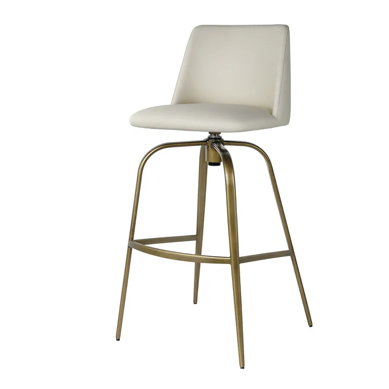 

Bar chair Golden bar stool Bar stool Coffee high Rotating middle island chair Light luxury high sense