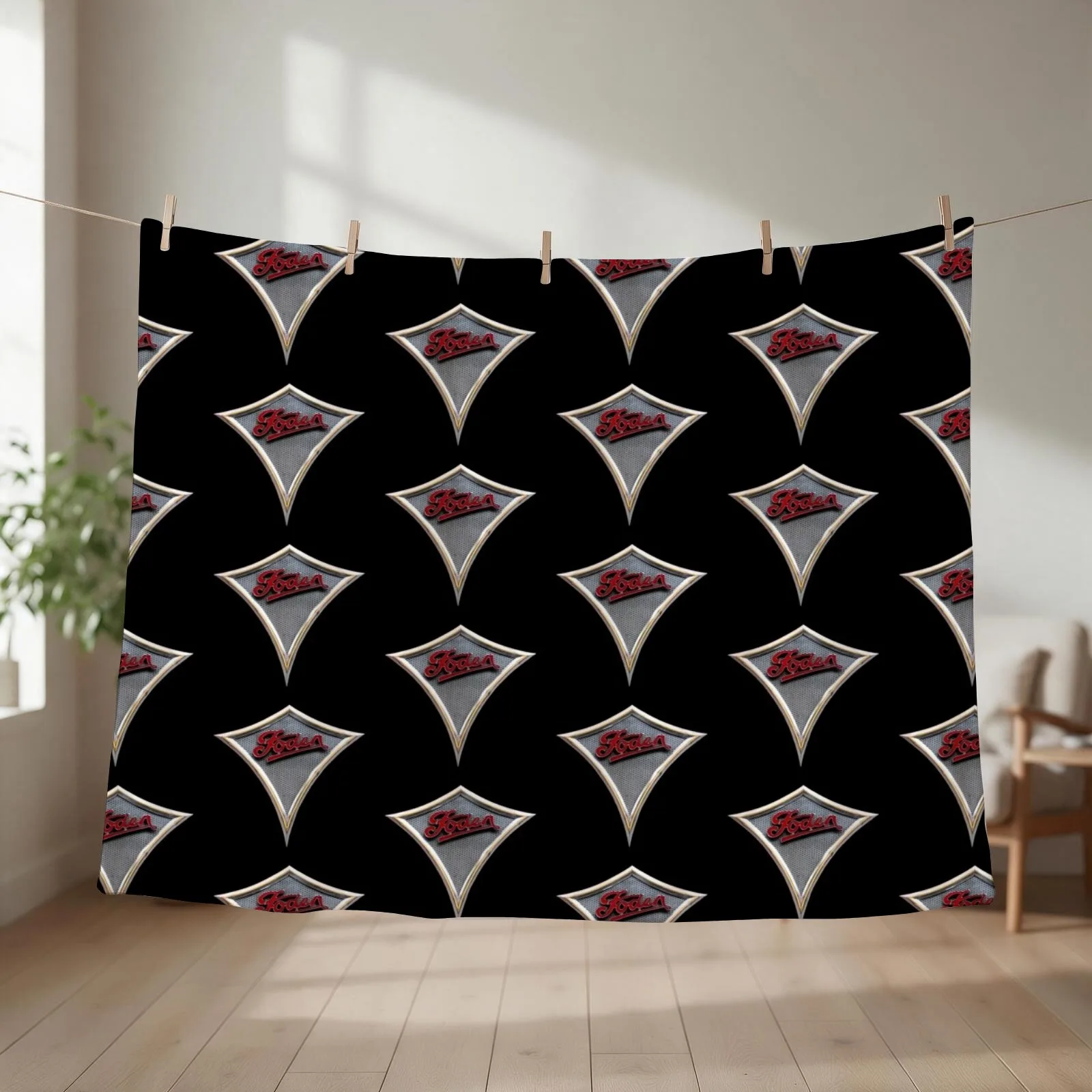 Vintage Foden grille emblem Throw Blanket couch cozy soft plush fuzzy picnic outdoor blanket