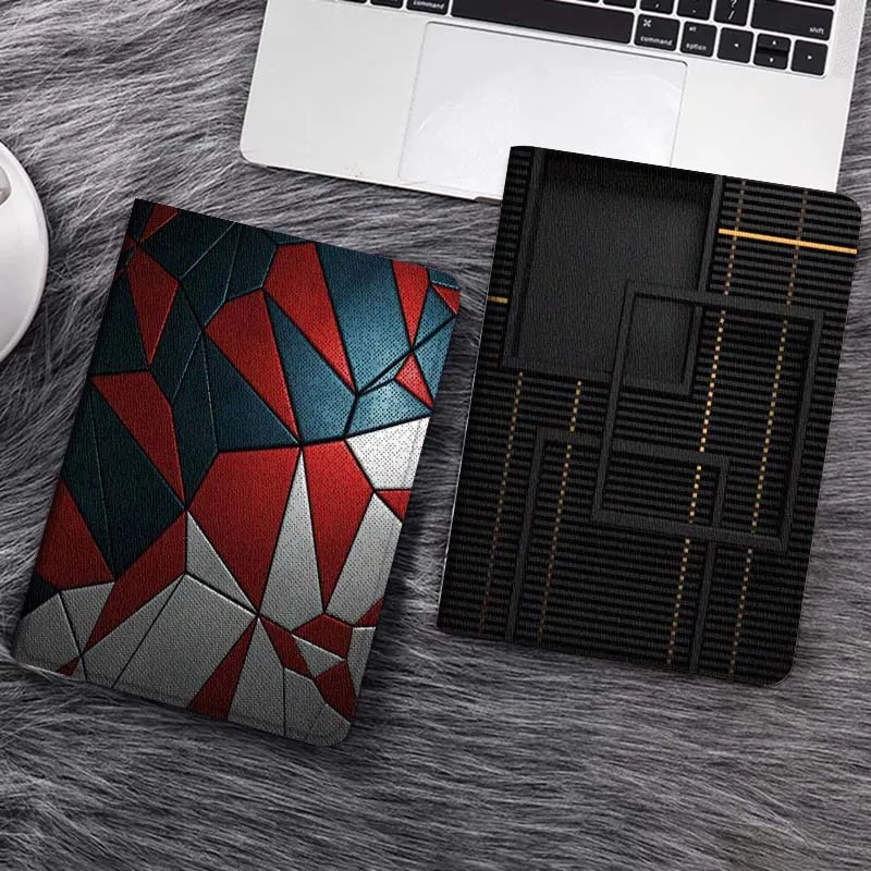 

Чехол для планшета с геометрическим красно-синим узором для Samsung Galaxy Tab S7 S8 S9 S10 FE Lite