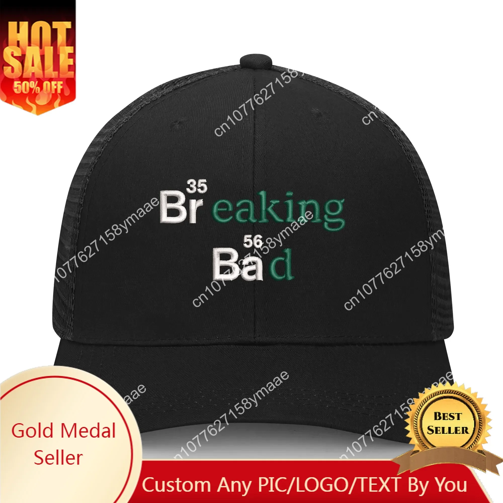 

Breaking Bad Embroidery Hat Mens Womens Sports Baseball Hat Breathable Mesh Summer Sun Visor Headwear Custom Made Caps Logo