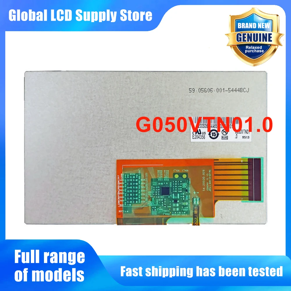 G050VTN01.0 5.0 Inch LCD Display Screen Panel Original for 40 Pins FPC New Tested