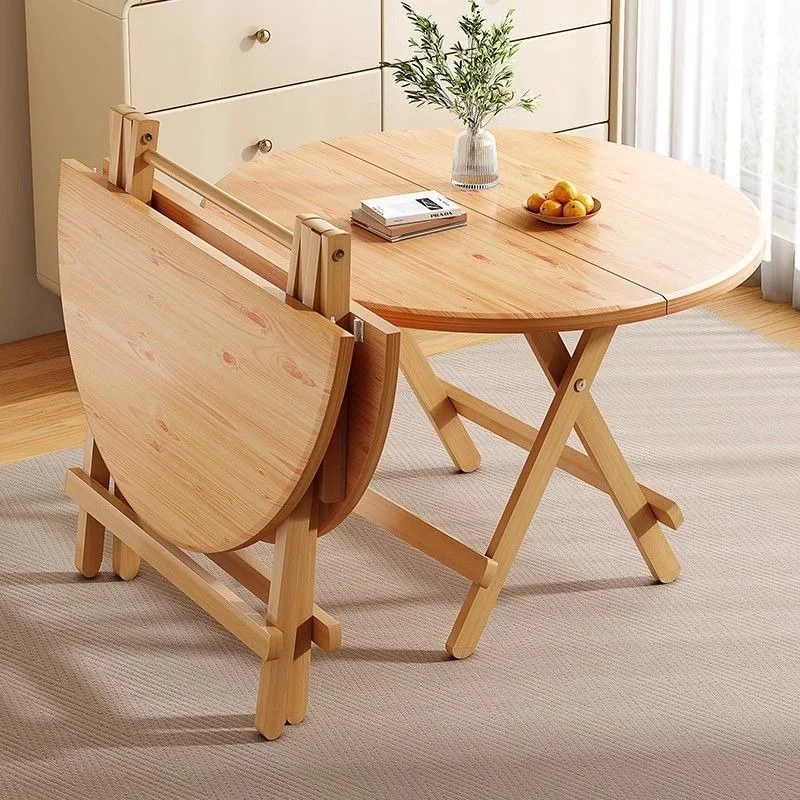 Folding Dining Table Portable Compact Square Round Outdoor Home Foldable Portable Dining Table Wood Table Kitchen Table