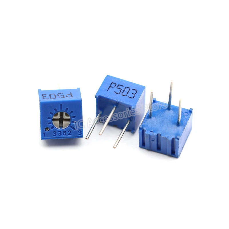 20pcs Potentiometer 3362P-503 Precision Adjustable Resistor 50K Single-Turn Potentiometer